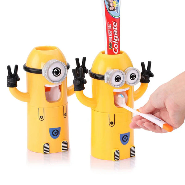 1+1 CADOU Dozator pentru Pasta de dinti, 3 in 1, in forma de Minion