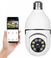 Set 2 Camere IP, WI-FI, HD, Smart-Bulb, tip Bec cu Senzor de Miscare si Aplicatie Telefon + 2 x Card memorie CADOU