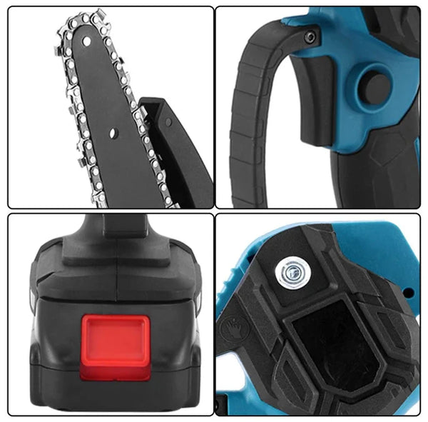 Pachet promotional unelte: Trusa Bormasina cu 2 Acumulatori 36V 5Ah, Autofiletanta cu Percutie cu 30 de accesorii + Mini drujba cu lant, fara fir, lama 6 inch, portabil , cu 2 acumulatori + 2 lanturi