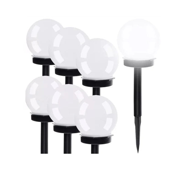 Set 6 lampi solare pentru alei, senzor amurg, LED cu lumina rece, timp de lucru 6 ore