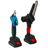 Set foarfeca electrica & mini-drujba cu 2 acumulatori, 24 V, 2 Ah, incarcator, accesorii incluse