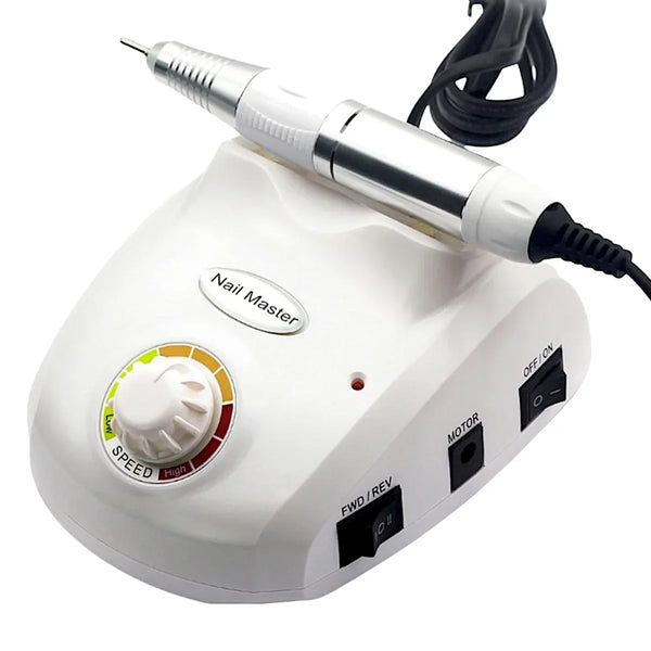 Freza Electrica de Unghii pentru manichiura/pedichiura, doua moduri de utilizare, manual/pedala, 6 capete