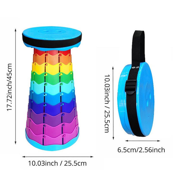 1+1 CADOU Taburet / Scaun pliabil si portabil, retractabil, telescopic, pentru exterior