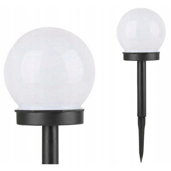 Set 12 x Lampa solara de gradina, 10cm, IP44, Nergu/Alb
