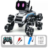 Câine Robot UWOT cu Telecomandă, 8 Roți, Cascadorii, Transformare, Muzică și Lumini LED, USB, 16x25x17 cm
