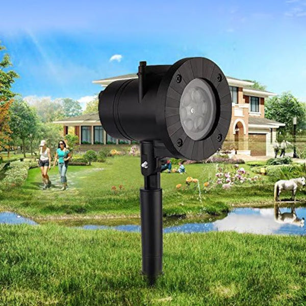 Proiector de lumini pentru sarbatori, impermeabil IP65, cu diapozitive festive rotative, cu telecomanda