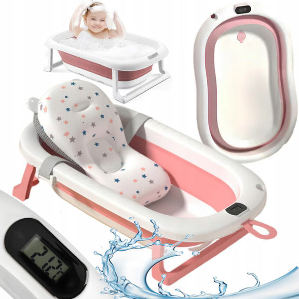 Set Cada Cu Termometru Si Perna, Sticla, Termometru Incorporat, Elemente Antiderapante, Fund Ergonomic, 80 Cm X 45 Cm X 25 Cm