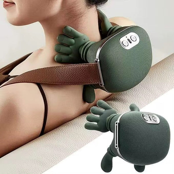 Aparat Masaj Cervical Multifunctional,4D, 3 Intensitati, 2 Trepte Caldura 40/45°C, Wireless, Autonomie 70 min