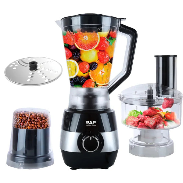 Set Blender 6 în 1 – 450W, Tocator, Mixer, Tel, Stick Blender, Maruntitor, Vas 500ml