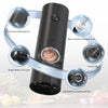 Set electric de rasnite pentru sare si piper, 2 bucati, negru, cu suport, functionare automata, ajustare grosime, 70ml