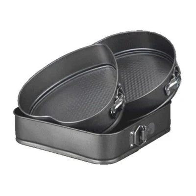 Mixer cu bol inox, putere 200 W, 2L, 7 trepte de Viteze + Set 3 tavi de prajituri, cu baza detasabila si forme diferite