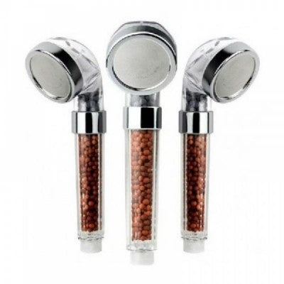 Cap de dus cu granule, ce filtreaza calcarul din apa