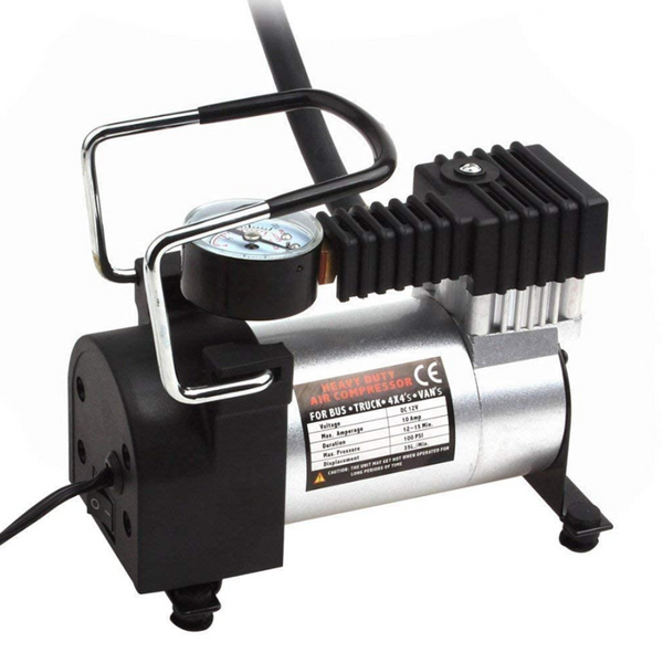 Kit pana auto complet, Compresor auto cu 1 cilindru, 12V, metalic