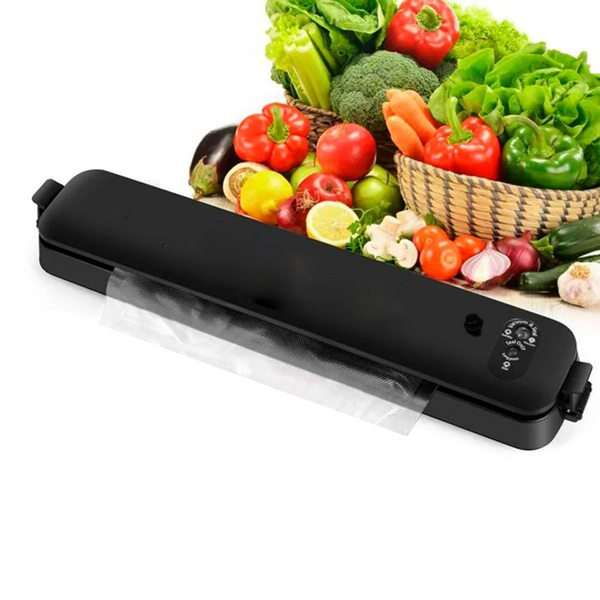 Aparat pentru vidat performant + Set 12 Ustensile de Gatit din Silicon, cu Maner din Bambus