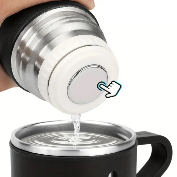 PACHET Lanterna LED, reincarcabila, functie Powerbank, 4 moduri iluminare + Set Termos cu 2 cani extra, perete dublu vacuum izolator