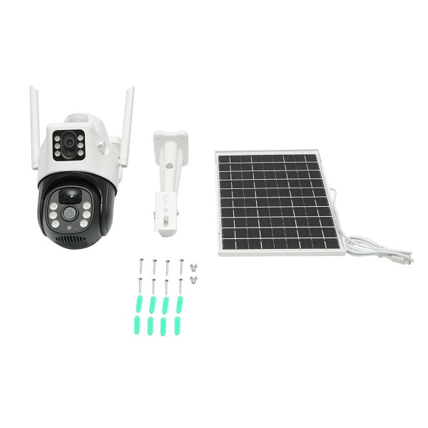 Set 2 x Camera smart IP cu lentila duala, cartela sim 4G, Camera IR fara fir, Alarma miscare, microfon + 2 x Card 32GB CADOU