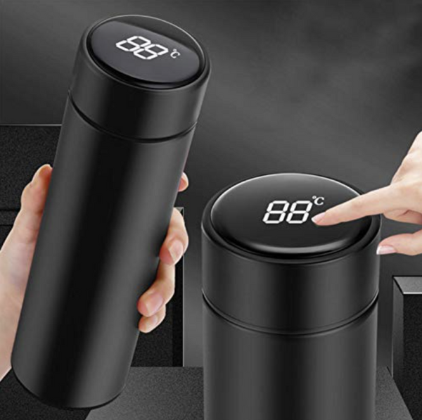 PACHET Termos smart cu afisaj LCD, 0,5 litri + Lampa solara LED cu senzor de miscare + Blender portabil HM 03, acumulator