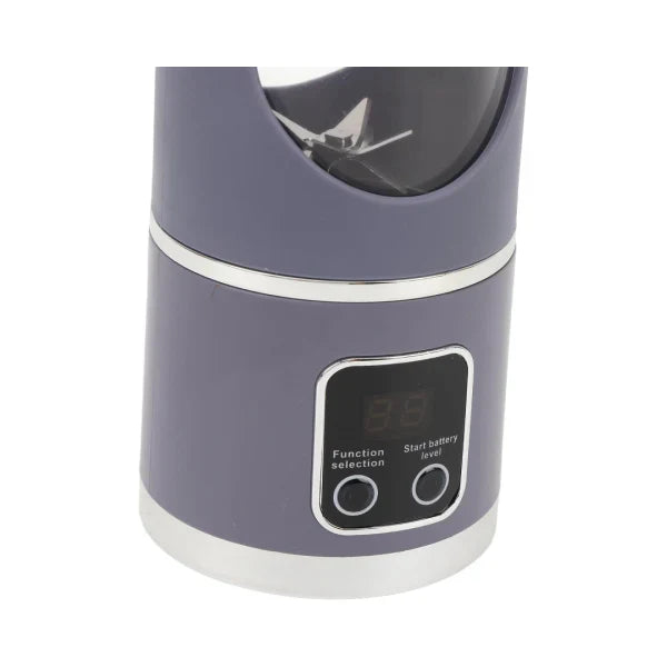 Mini blender portabil (450 ml, 12 lame, fără BPA) + termos auto din oțel inoxidabil 1200 ml