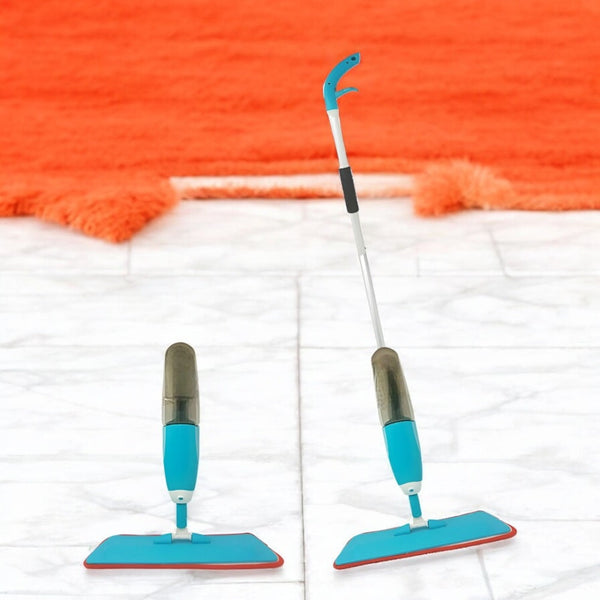 PACHET Mop microfibra cu pulverizare apa + Suport depozitare multifunctional pentru baie, cu 3 polite