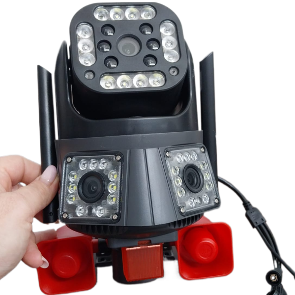 Camera de Supraveghere WiFi 12MP Ultra HD cu Zoom 5X, PTZ Rotire 360°, Vedere Nocturna si Card 32GB