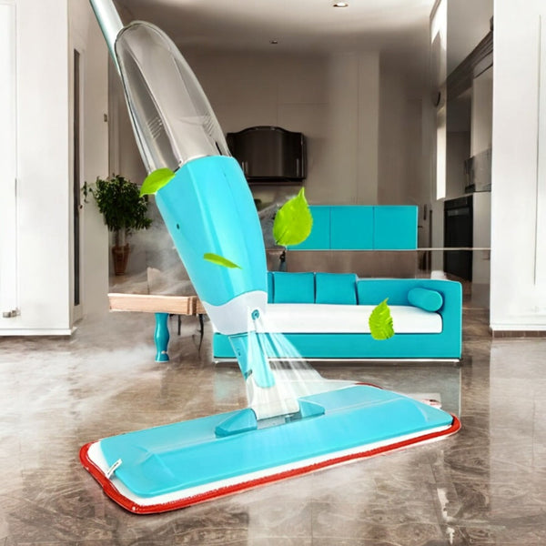 PACHET Mop microfibra cu pulverizare apa + Suport depozitare multifunctional pentru baie, cu 3 polite