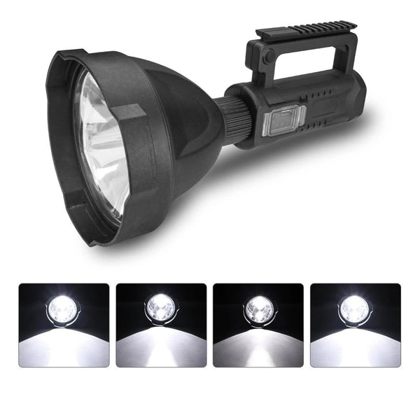 PACHET Lanterna LED, reincarcabila, functie Powerbank, 4 moduri iluminare, trepied inclus + Parasolar pliabil tip umbrela pentru parbrizul masinii