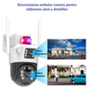 Set 2 x Camera smart IP cu lentila duala, cartela sim 4G, Camera IR fara fir, Alarma miscare, microfon + 2 x Card 32GB CADOU