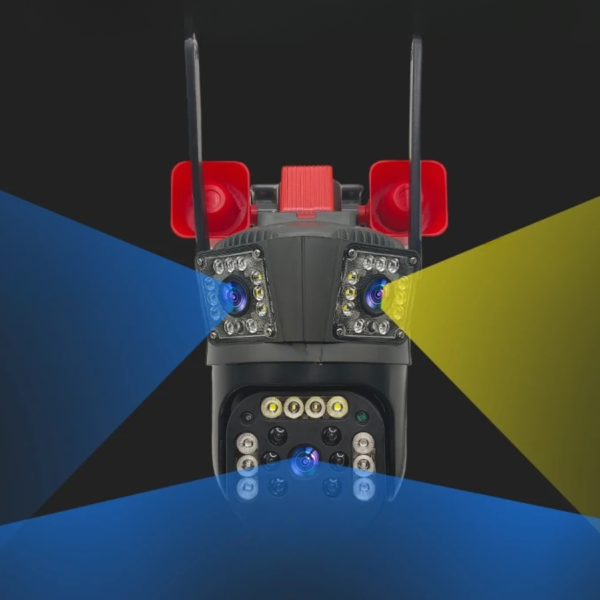 Camera de Supraveghere WiFi 12MP Ultra HD cu Zoom 5X, PTZ Rotire 360°, Vedere Nocturna si Card 32GB