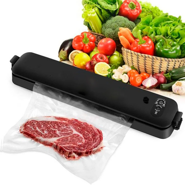 Aparat pentru vidat performant + Set 12 Ustensile de Gatit din Silicon, cu Maner din Bambus