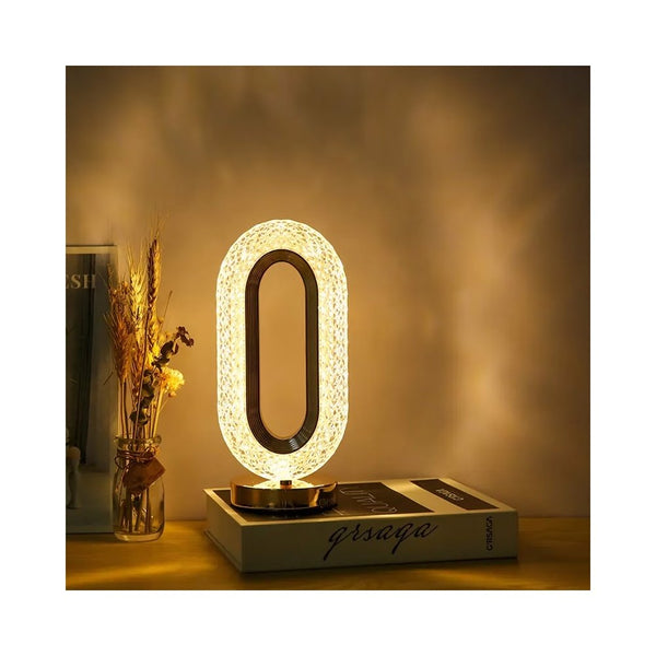 Set 2 x Lampa Diamond Crystal LED cu 3 temperaturi de culoare, alb rece, alb cald, neutru, culoare auriu