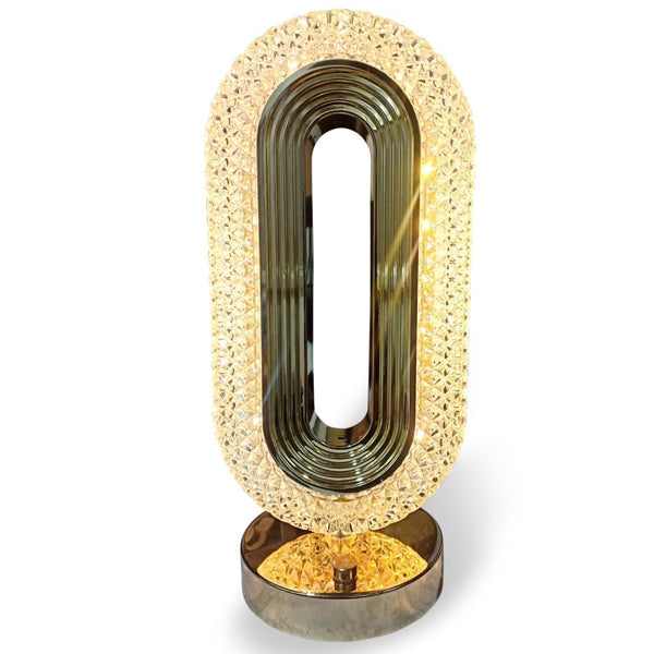 Set 2 x Lampa Diamond Crystal LED cu 3 temperaturi de culoare, alb rece, alb cald, neutru, culoare auriu